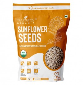 Neuherbs organic Sunflower Seeds Raw Unroasted Deshelled Seeds  Pack  1 kilogram